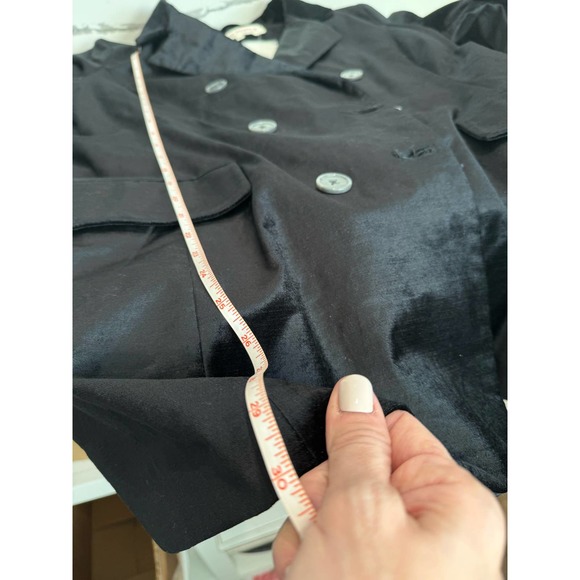 NWT Free People Black Velvet Cosmo Blazer Double Breasted Size Small - Picture 10 of 10